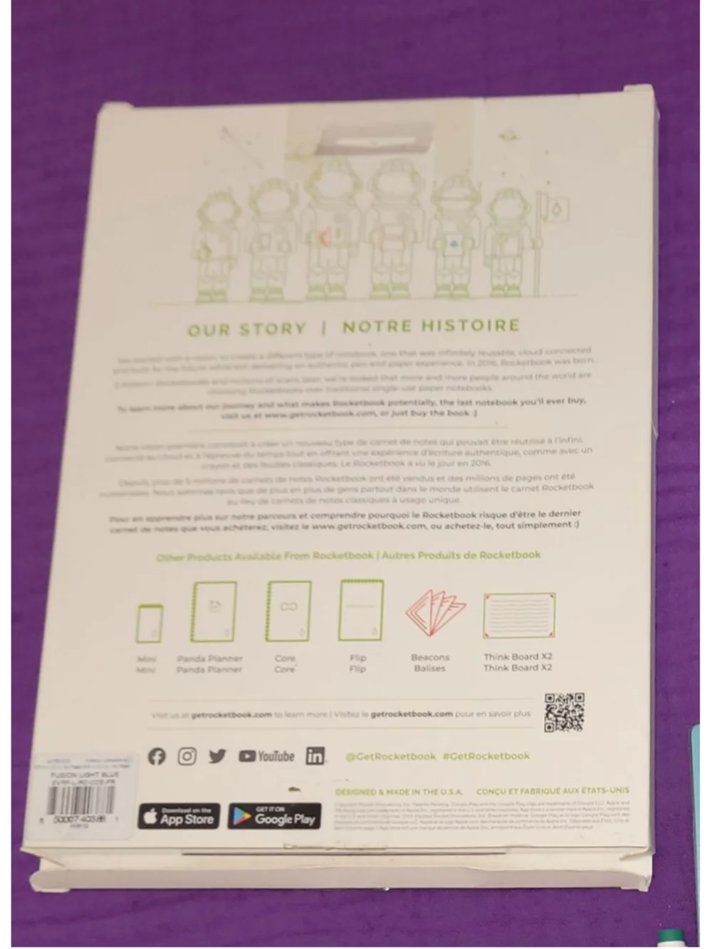 Rocketbook Fusion Smart Reusable Notebook Executive Size w/ Pen Cloth NEW